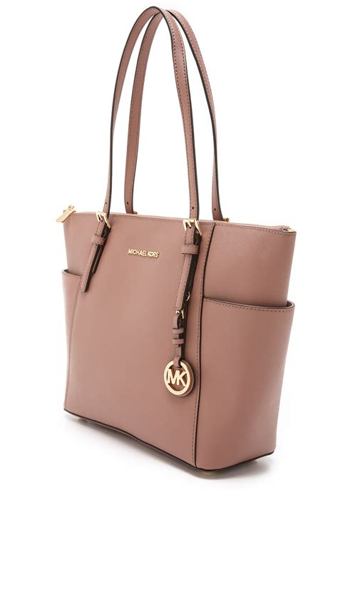 michael kors jet set tote misty rose|Michael Kors jet set luggage.